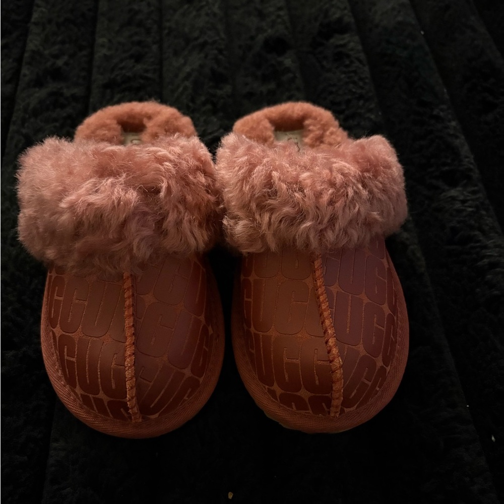 NEW Ugg Cozy Pink Fur-Lined Slippers